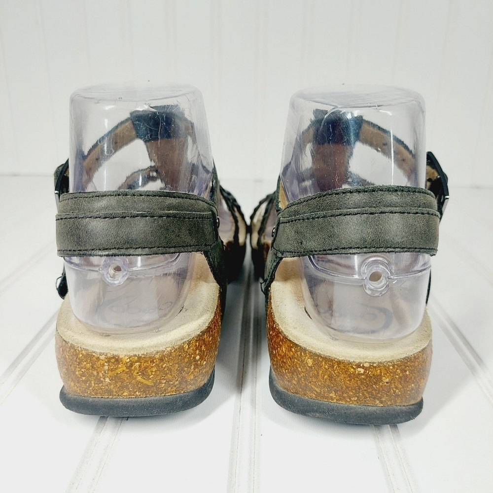 ABEO Gray Leather Woven Studded Comfort Sport Sandal H129 - Picture 10 of 13